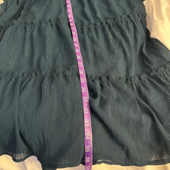 NWOT ALTAR’D STATE Green Maxi Dress with Metallic and Button Details - Picture 11 of 13